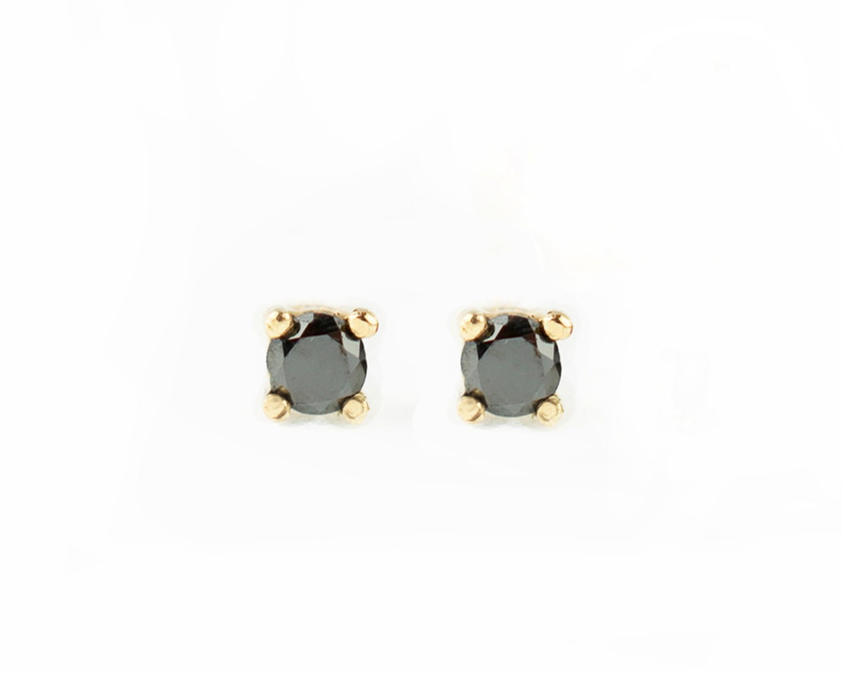 Petite Black Diamond Studs – Addison Everly, LLC